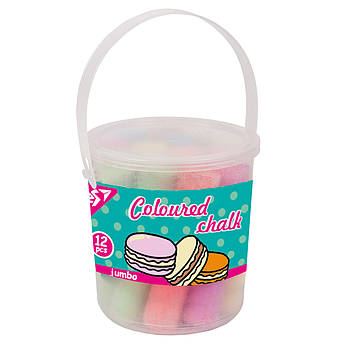 Крейда кольорова Sweet Cream 12 шт JUMBO в відрі YES (400510)