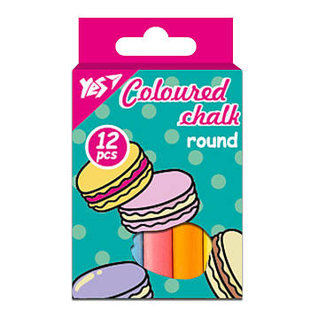 Крейда кольорова Sweet Cream 12 шт кругла YES (400519)