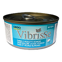 Vibrisse Тунець з корюшкою в соусі натуральні консерви для котів - 140 г