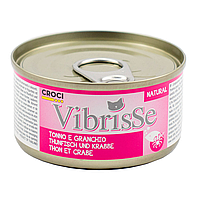 Vibrisse Тунець з крабом у соусі натуральні консерви для котів - 140 г