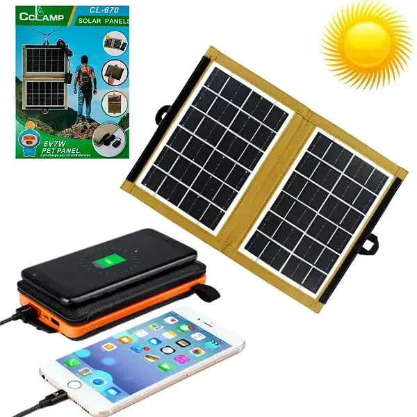 Сонячна панель переносна складана з USB виходом CL670 Techno - фото 1 - id-p2202059790