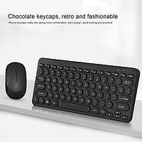 Комплект беспроводная клавиатура и компьютерная мышь wireless 902 Черная Techo