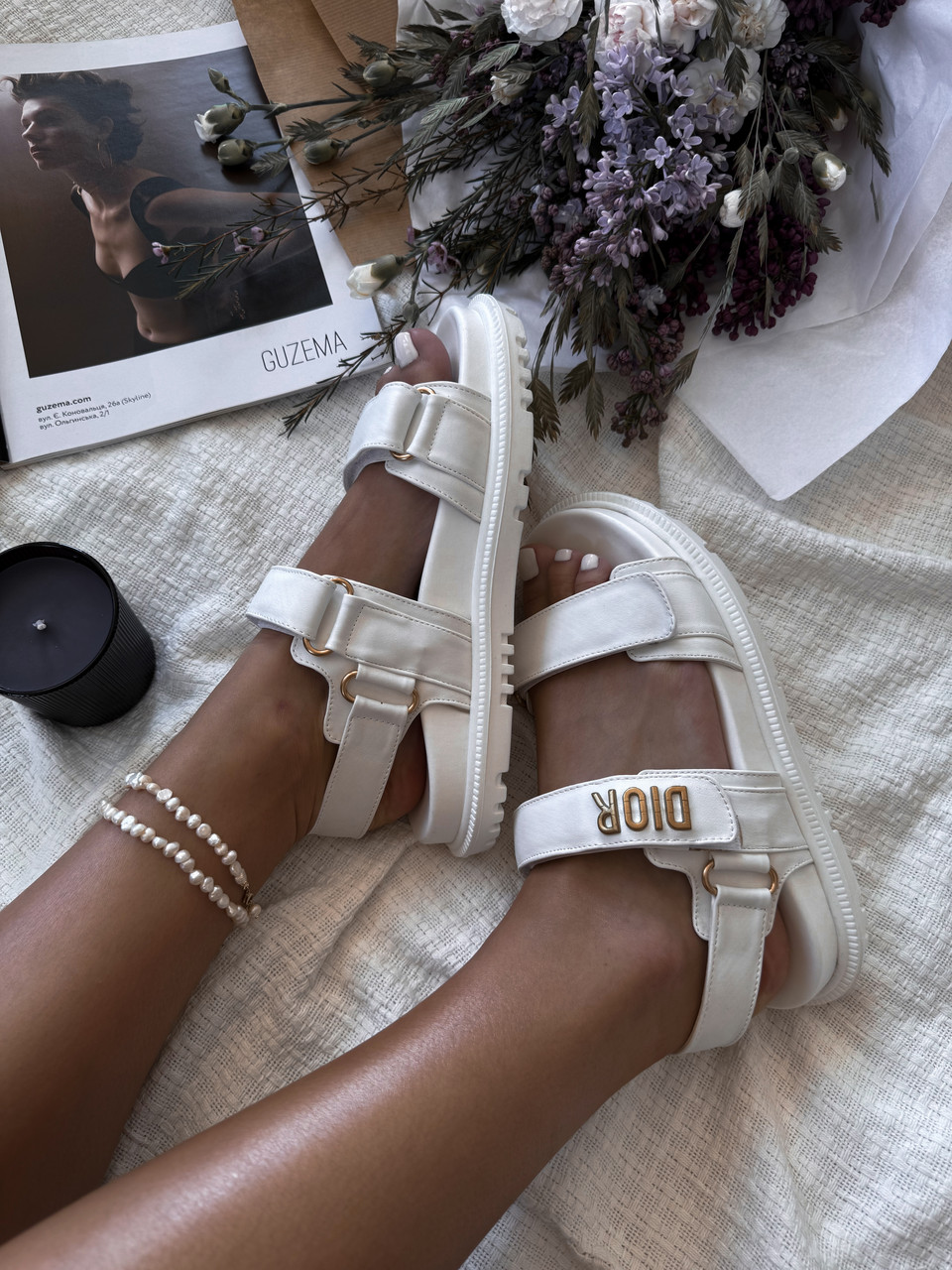 Сандалі сліпери Dior Slippers White