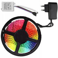 Светодиодная лента 5050 300 LED RGB 5м с блоком питания Большая Techo