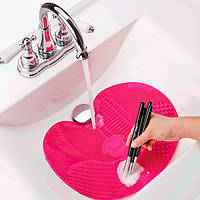 Коврик для мытья косметических кисточек Brush Spa Розовый Techo