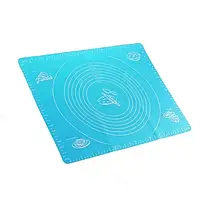 Кондитерський силіконовий килимок для розкочування тіста 40 на 30см Блакитний Techno