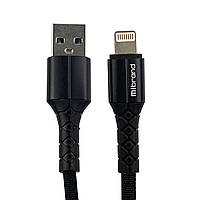 Кабель Mibrand MI-32 Nylon Charging Line USB for Lightning 2A 2m Black Techo