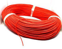 07-11-007RD. Провод монтажный многожильный 24AWG (0,21мм²), силиконовый, красный,