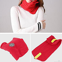 Дорожня подушка шарф для подорожей Travel Pillow Червона Techno