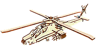 Деревянный конструктор Вертолет деталей 119 шт.