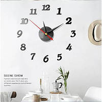 Часы настенные 3D DIY Clock Timelike 30см Черные Techo