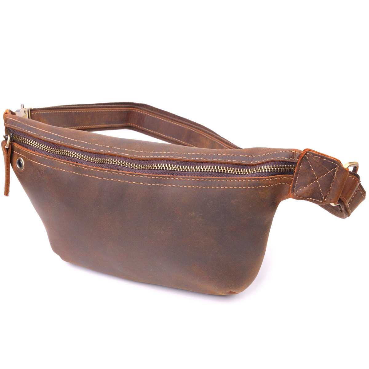 Поясна сумка з натуральної шкіри Vintage 21294, коричнева