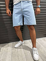 Мужские джинсовые шорты John Luca стильные широкие шорты Baggy голубые Турция