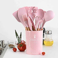 Набор кухонных принадлежностей 12 предметов Kitchen Set Розовый Techo