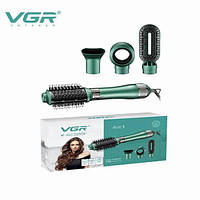 Фен-щетка для волос VGR V-493 Зелёный Techo