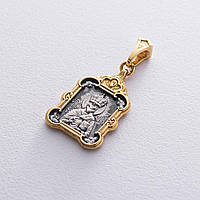 Серебряная ладанка Святой Николай (чернение, позолота) 132384 Оникс TS, код: 6840221