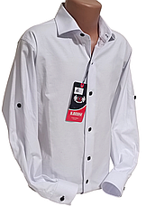 Сорочки для хлопчиків з довгим рукавом Sinyor Besni dd-0006 біла приталені однотонна Туреччина, стильна, фото 2