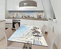 Наклейка 3Д виниловая на стол Zatarga «Культурный Париж» 650х1200 мм для домов, квартир, стол EV, код: 6441387