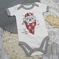 ГУРТОМ від 3 шт тонке боді-футболка бодік з короткими рукавами для новонародженого хлопчика малючка на літо 5974 КРС