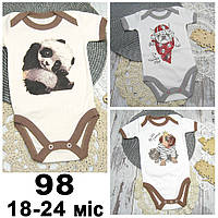 ОПТОМ от 3 шт тонкое боди-футболка бодик с короткими рукавами для новорожденной девочки на лето 5974 КРЧ