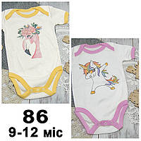 ГУРТОМ від 2 шт тонке боді-футболка бодік з короткими рукавами для новонародженої дівчинки малючків на літо 5974 СРН