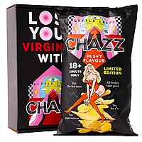 Чипсы Chazz Chips Pussy Flavour Box 90 г в подарочной коробке