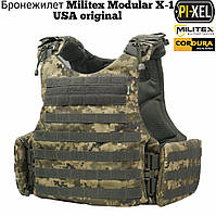 Плитоноска мультикам Cordura 1000D. Бронежилет Militex Modular X-1 (Увеличенная площадь защиты) Pixel mm-14. 3