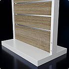 Стійка економпанель "КОН-8" 1900х800х480мм крок 100мм. Експопанель для гачків та полиць у магазин для аксесуарів, фото 3