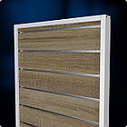 Стійка економпанель "КОН-8" 1900х800х480мм крок 100мм. Експопанель для гачків та полиць у магазин для аксесуарів, фото 2