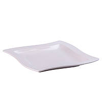 Тарелка подставная квадратная из фарфора 26 см большая белая плоская тарелка, UASHOP
