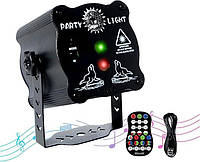 Лазерный проектор AmyFei Party Light R50 RGB с USB-кабелем с 7 цветами, диско свет 2-в-1