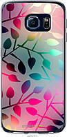 Силиконовый чехол Endorphone Samsung Galaxy S6 Edge G925F Листья Multicolor (2235u-83-26985) EV, код: 7776683