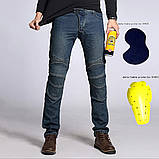 Мотоджинси, мотоштани, Komine мотоджинси із захистом, джинсові мотоштани., фото 4