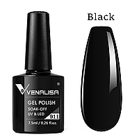 Гель-лак для нігтів Venalisa, №911, колір: чорний, 7.5 мл