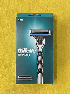 Станок для гоління чоловічий Gillette Mach3 з 2 змінними картриджами