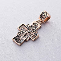 Золотой православный крест Господь Вседержитель. Икона Божией Матери Семистрельная п02532 Они GL, код: 6736651