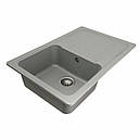 Кухонна мийка Platinum 7850 VERONA матова Сірий металік, фото 2