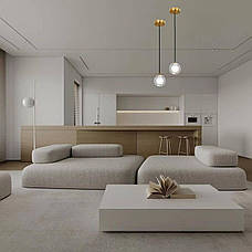 Бронзовий підвіс зі скляним подвійним плафоном 10см (61-P100F-1 BRZ+CLWH), фото 4