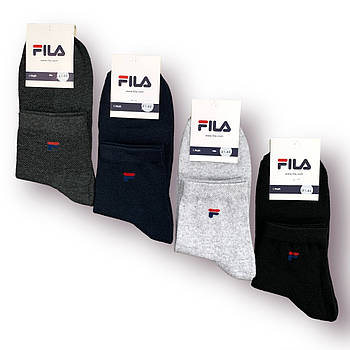 Шкарпетки чоловічі спортивні бавовна сітка середні Fila, Туреччина, розмір 41-44, асорті, 06320