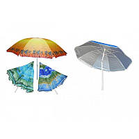 Пляжный зонт с наклоном 180см, солнцезащитный зонт с креплением спиц Ромашка и УФ защитой