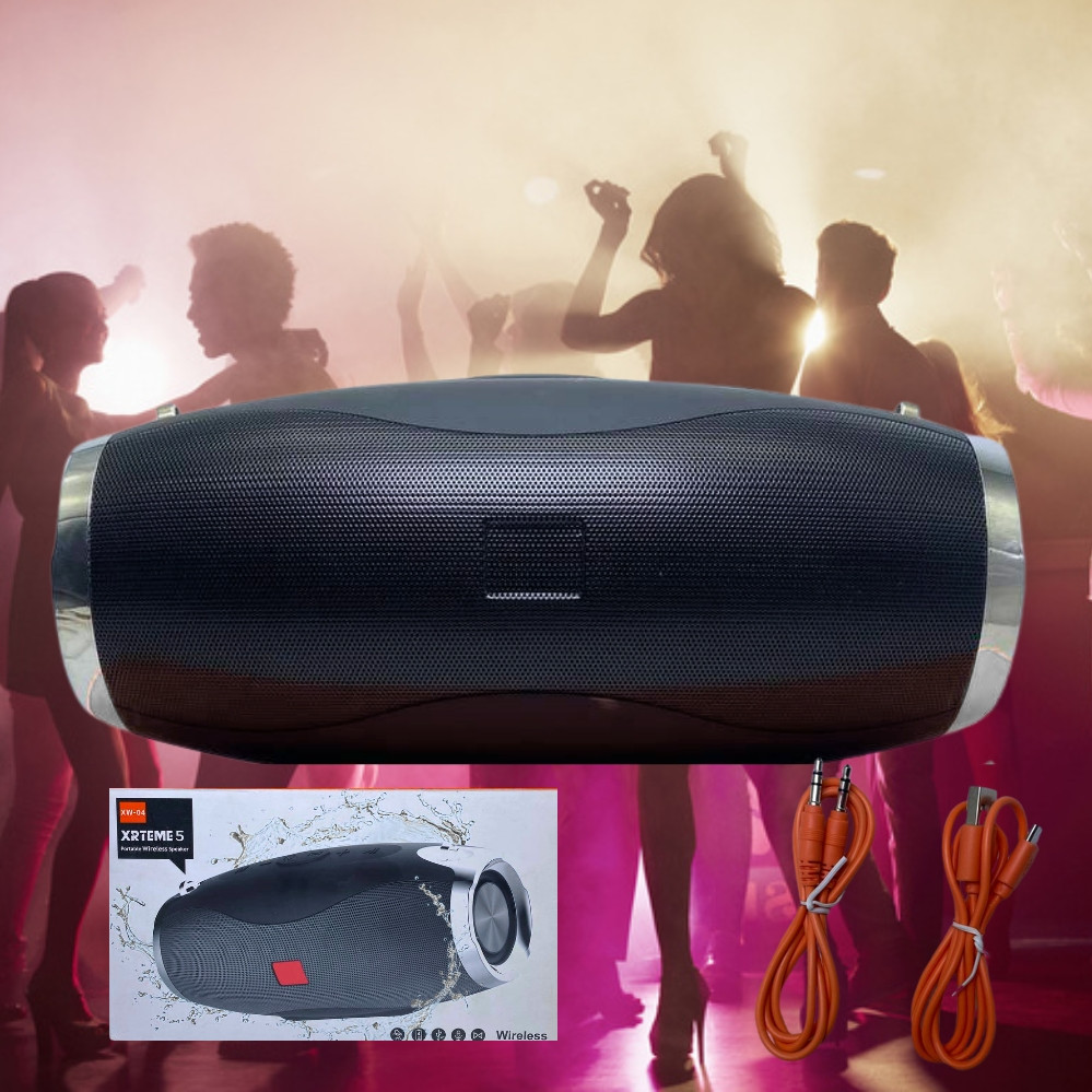 Бездротова блютуз колонка музична портативна велика з мікрофоном потужна акустична система XW-04, фото 1