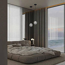 Чорний підвіс зі скляною прозорою 12см кулею BUBBLES (61-P120F-1 BK+CL), фото 4