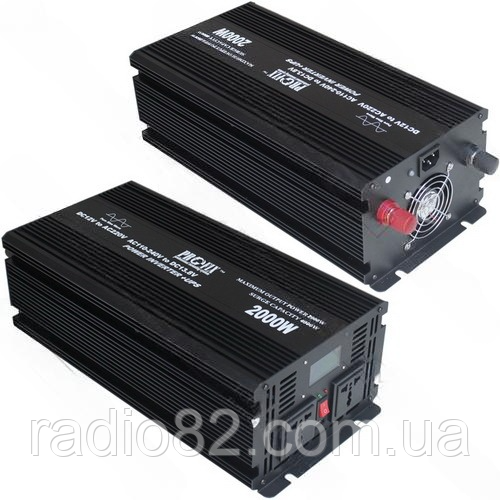 Інвертор із чистою синусоїдою 24V на 220 V ProFix-2000W (макс.4000W) із зарядкою + UPS, LCD дисплей
