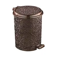 Педальное ведро 24 л Elif Plastik темно-коричневое для утилизации мусора для домашнего использования