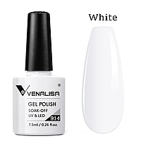 Гель-лак для нігтів Venalisa, №914, колір: білий, 7.5 мл