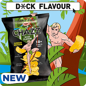 Чіпси Chazz Chips Dick Flavour Box 90 г в подарунковій коробці, фото 3