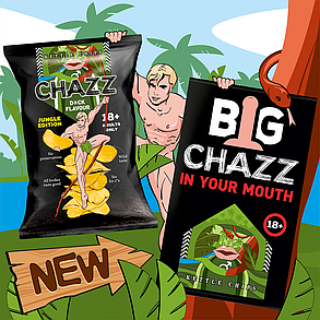 Чіпси Chazz Chips Dick Flavour Box 90 г в подарунковій коробці, фото 1