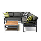 Меблі для тераси «Capri Soft» ГРАФІТ Комплект для відпочинку від Mix-Line., фото 2