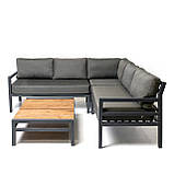 Меблі для тераси «Capri Soft» ГРАФІТ Комплект для відпочинку від Mix-Line., фото 3