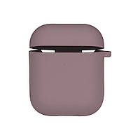 Чехол с микрофиброю Silicone Case Airpods 1 Airpods 2 Blackcurrant KS, код: 8294837